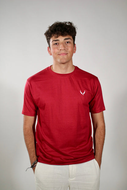 Burgundy Red Basic T-Shirt